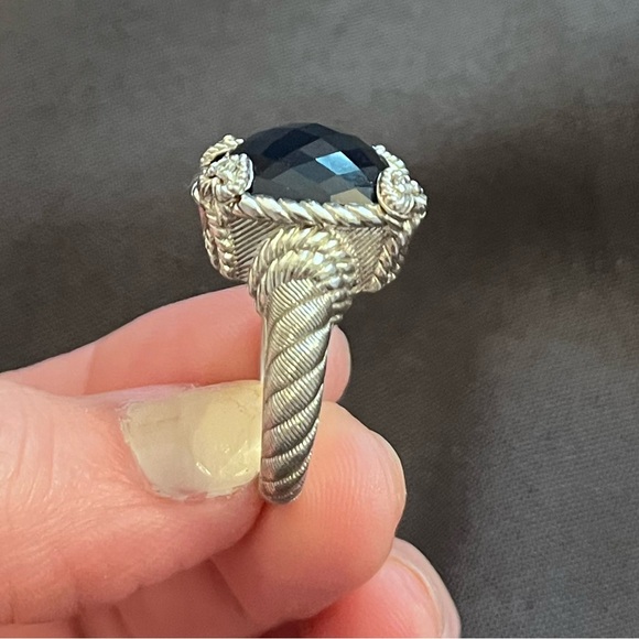 Judith Ripka Blue Quartz Doublet Ring; size 6.5 - Picture 4 of 7